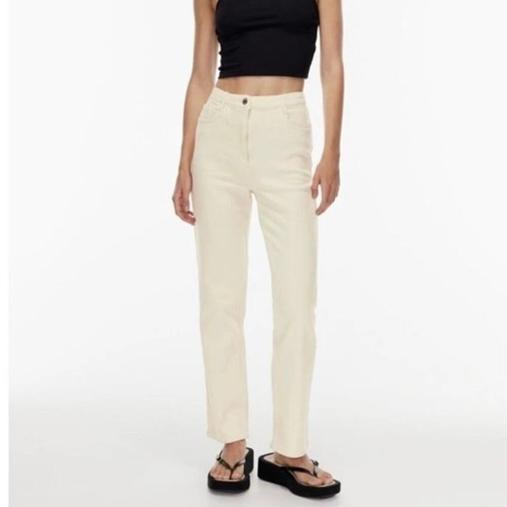 Womens Wilfred Free The Melina Pant Cream Faux Leather Size 2